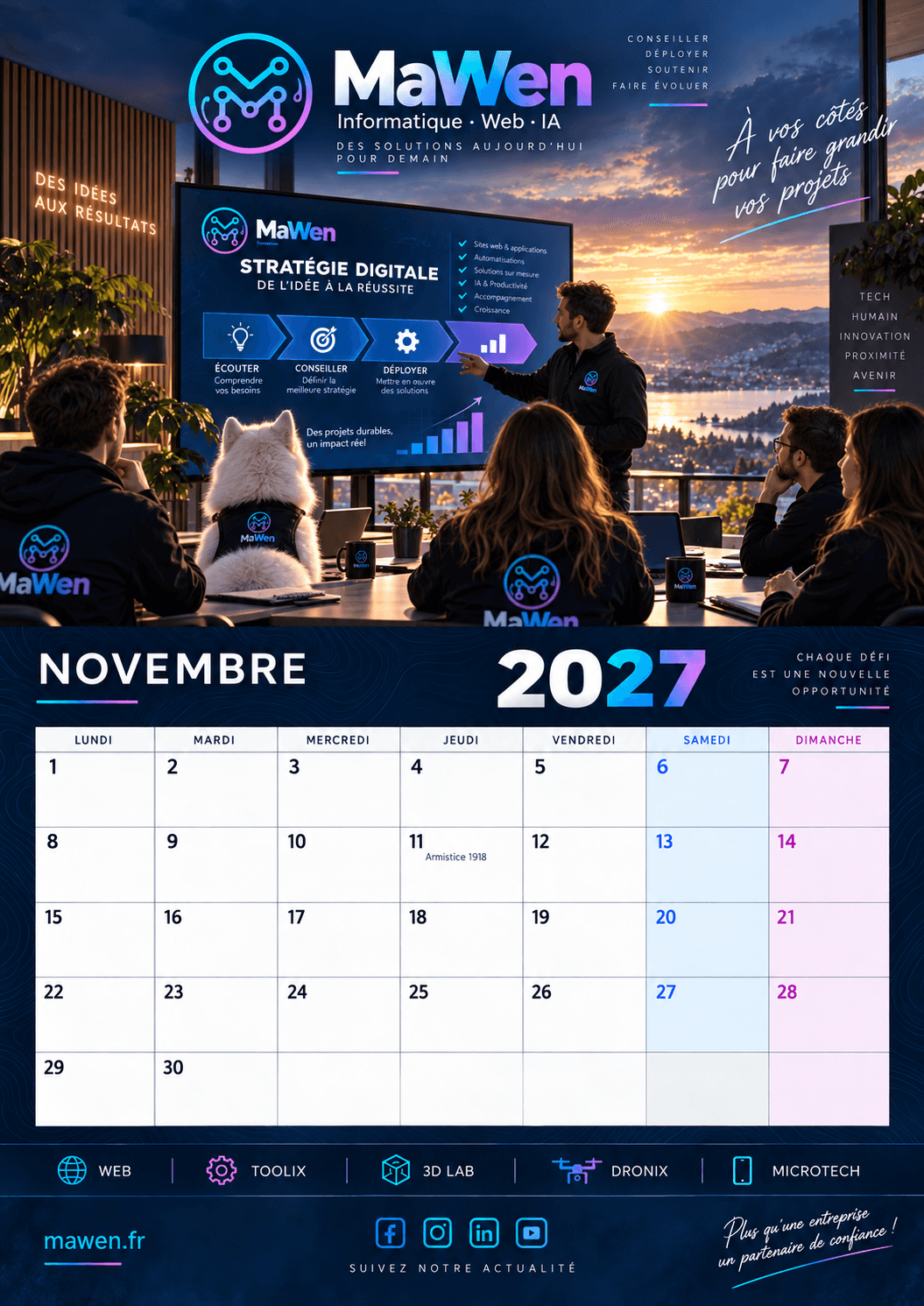 Novembre — univers Web