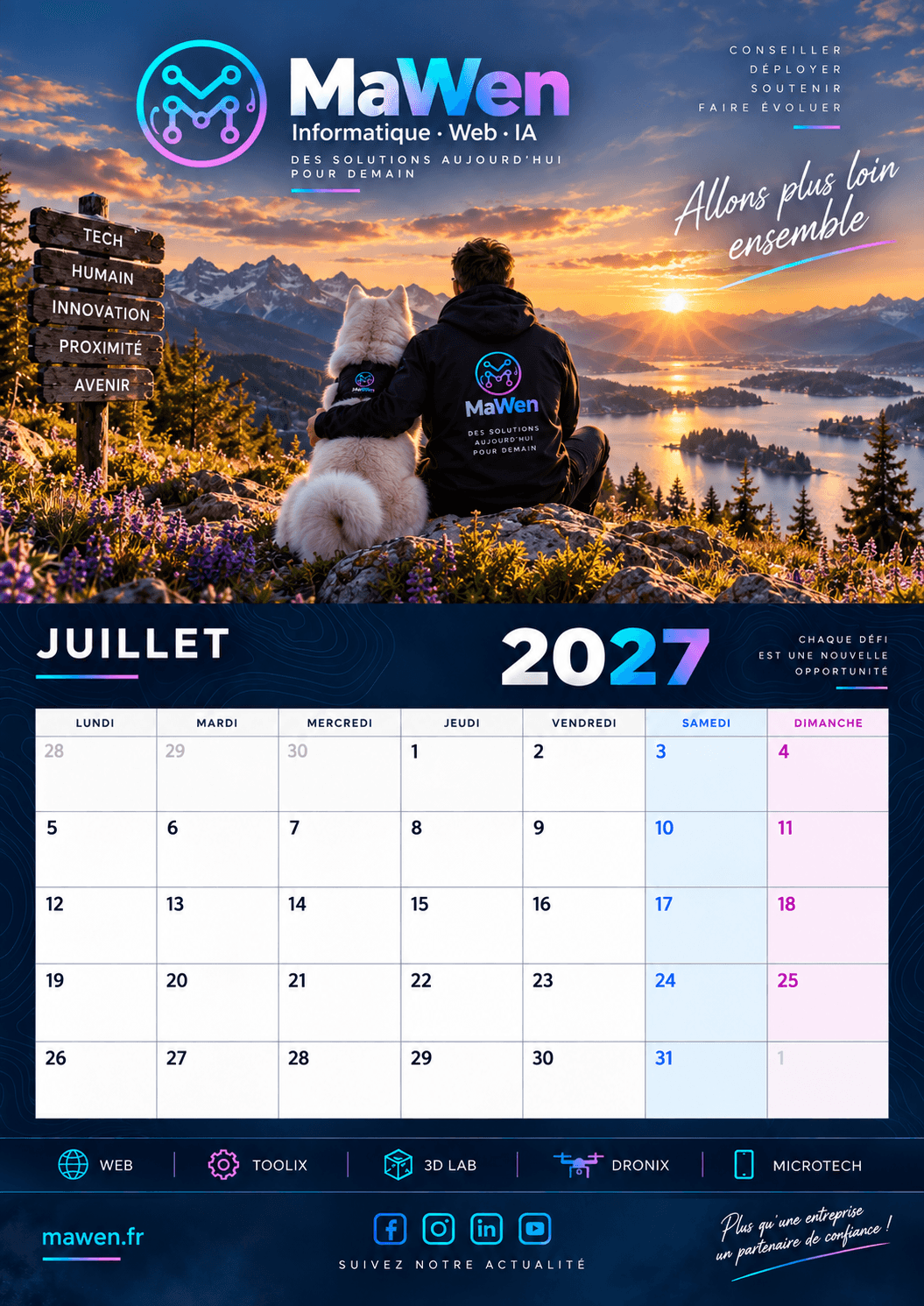 Juillet — univers Toolix