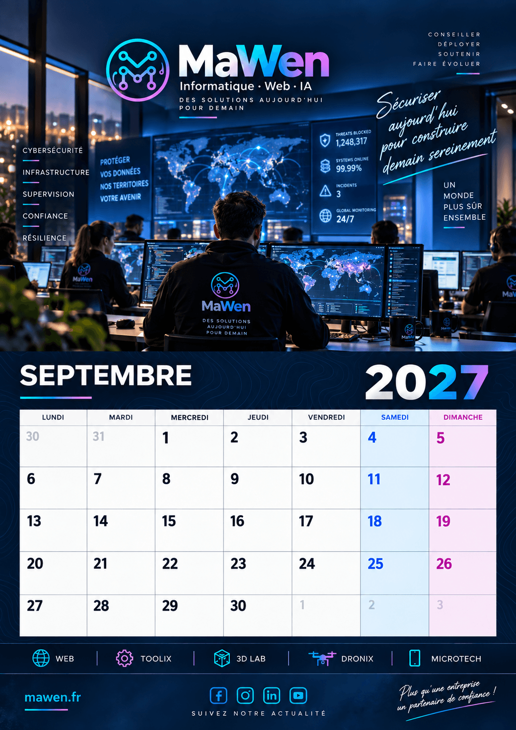 Septembre — univers Dronix